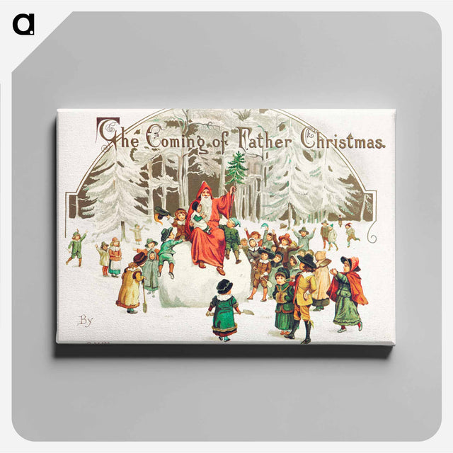 アートパネル-Santa Claus with Children Illustration
 - 大英図書館 Canvas.