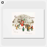 アートポスター-Santa Claus with Children Illustration
 - 大英図書館 Poster.