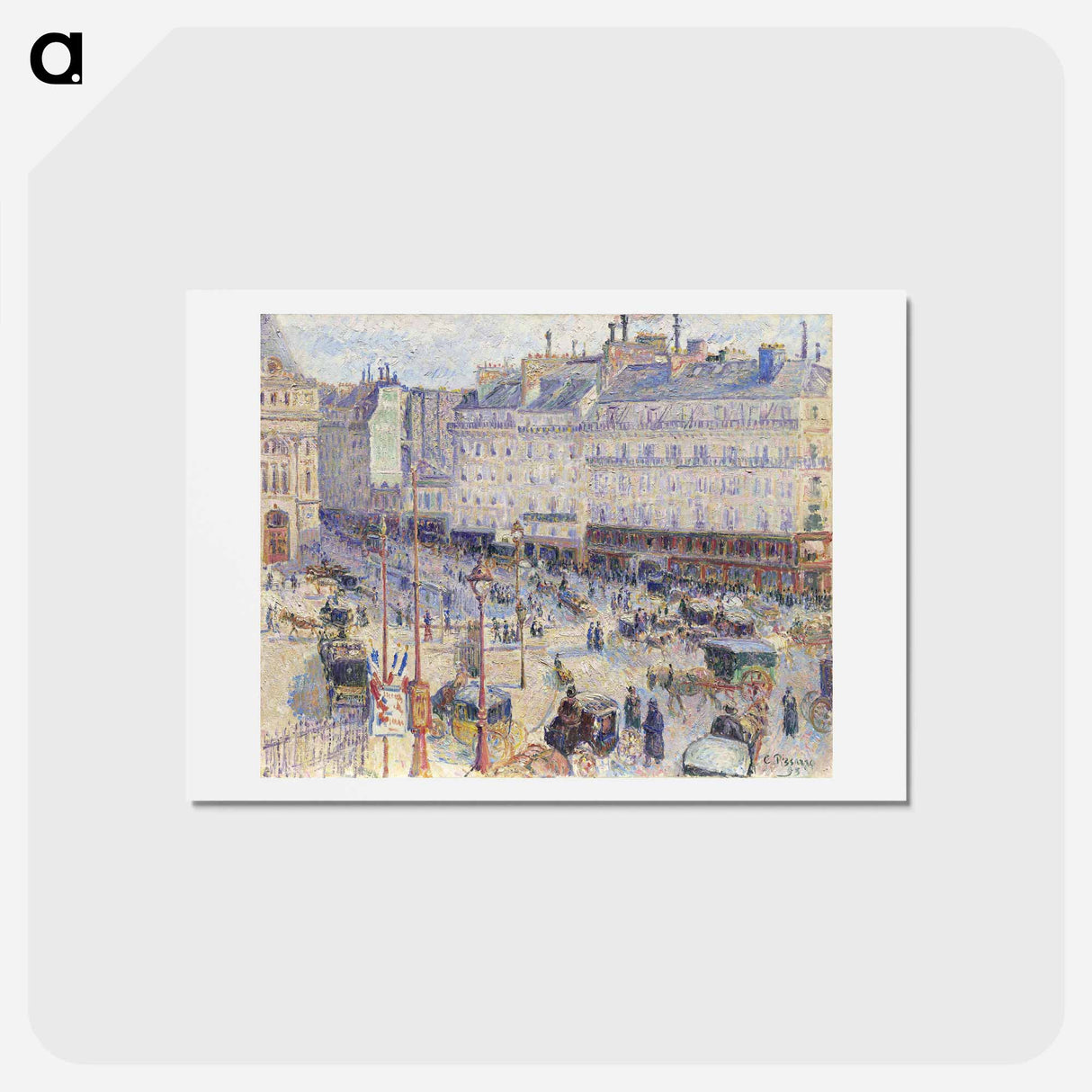 アートポストカード-The Place du Havre, Paris - カミーユ ピサロ Postcard.