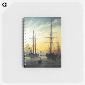 アートメモ帳-View of a Harbour - カスパー ダーヴィト フリードリヒ Memo.