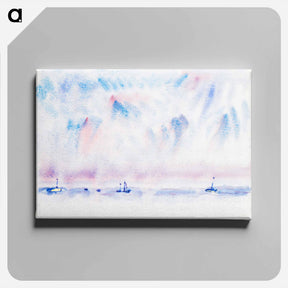 アートパネル-Bermuda Sky and Sea with Boats - チャールズ デムス Canvas.