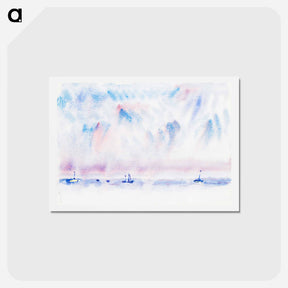 アートポストカード-Bermuda Sky and Sea with Boats - チャールズ デムス Postcard.