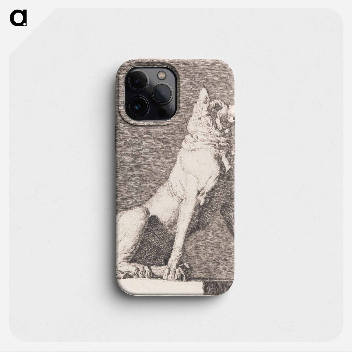 A sitting dog after an antique at Charlottenborg - クリステン ケプケ Phone Case.