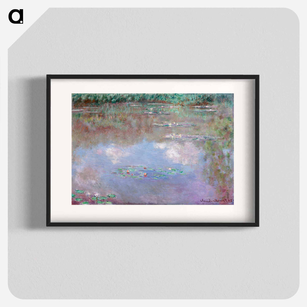 The Water Lily Pond (Clouds) - クロード モネ Poster.