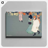 アートパネル-Man and woman on street - エドワード ペンフィールド Canvas.