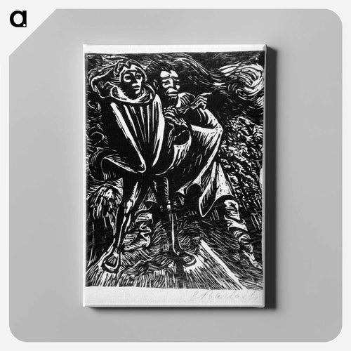 Faust and Mephistopheles 2 - Ernst Heinrich Barlach Canvas.