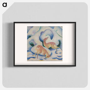 アートポスター-Deer in the snow II - フランツ マルク Poster.