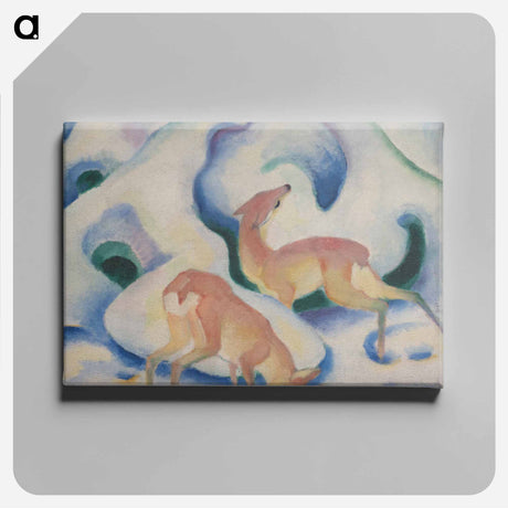 アートパネル-Deer in the snow II - フランツ マルク Canvas.