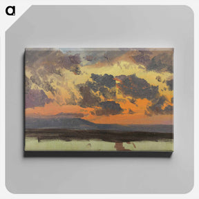 アートパネル-Sky at sunset, Jamaica, West Indies - フレデリック エドウィン チャーチ Canvas.