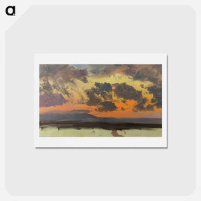 アートポストカード-Sky at sunset, Jamaica, West Indies - フレデリック エドウィン チャーチ Postcard.