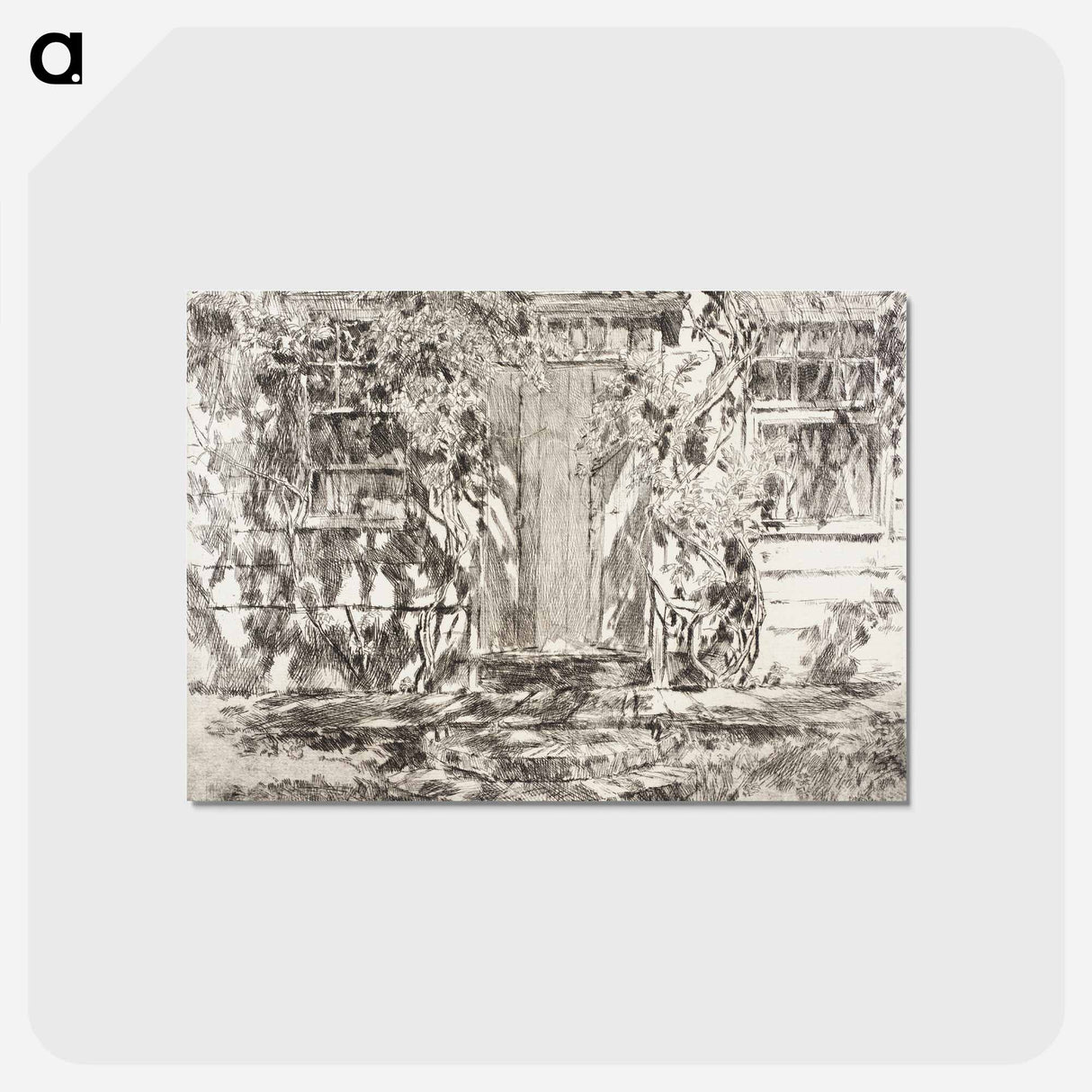 アートポストカード-Old Doorway - フレデリック チャイルド ハッサム Postcard.