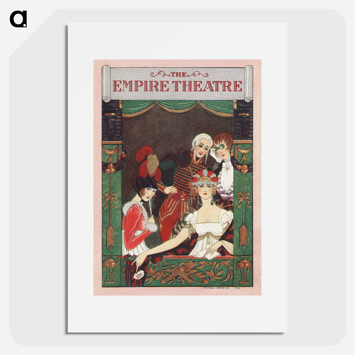 The Empire Theatre - Georges Barbier Poster.