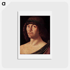 アートポストカード-Portrait of a Humanist - ジョヴァンニ ベッリーニ Postcard.
