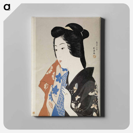 アートパネル-Woman Holding a Towel
 - 橋口 五葉 Canvas.