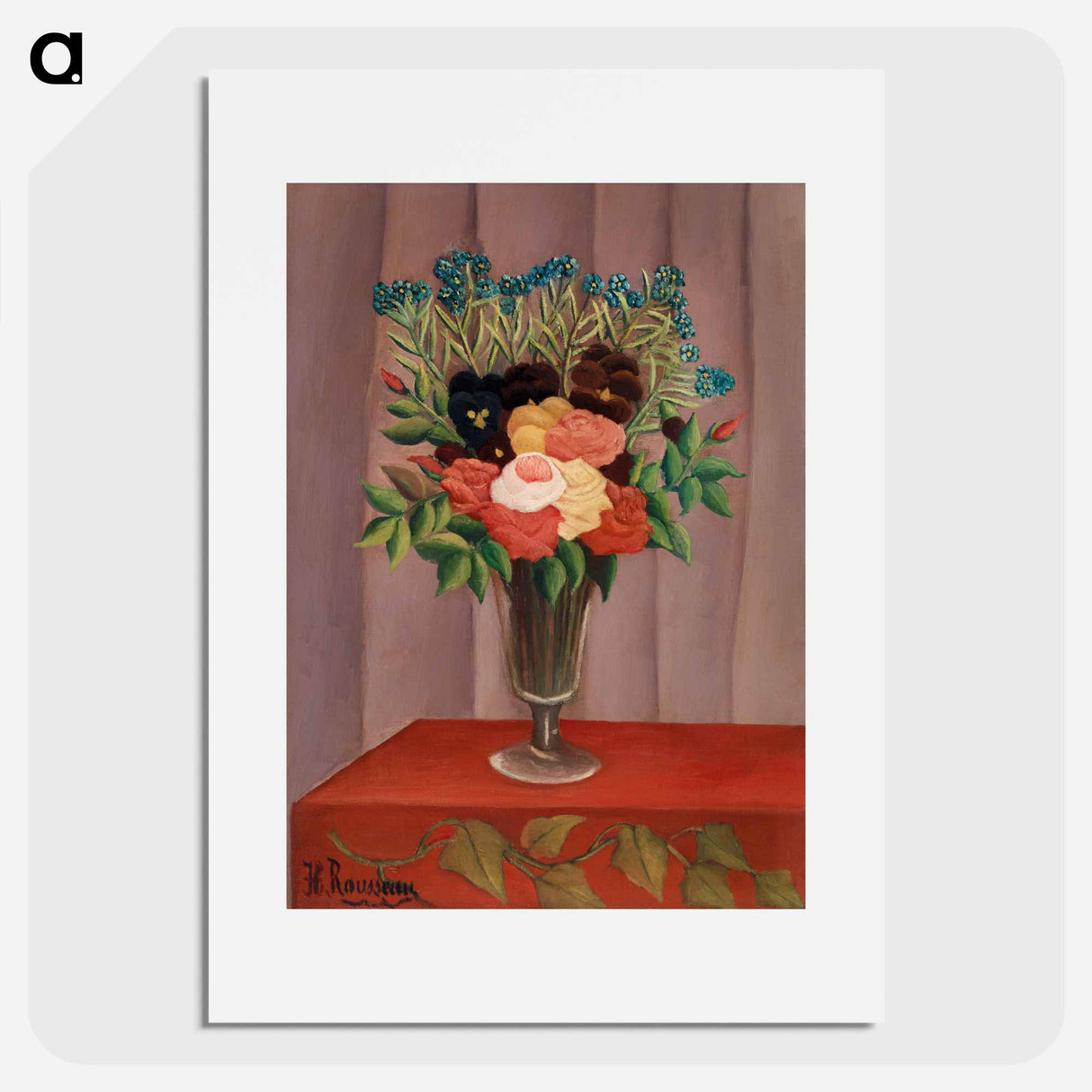 Bouquet of Flowers - Henri Rousseau Poster.