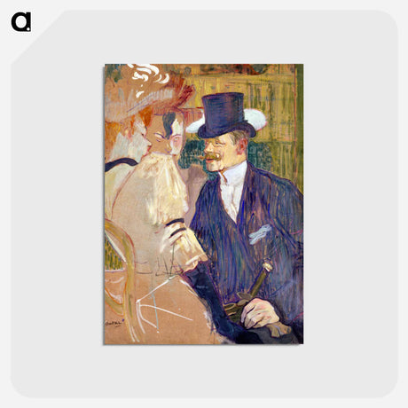 アートポストカード-The Englishman at the Moulin Rouge - アンリ ド トゥールーズ ロートレック Postcard.