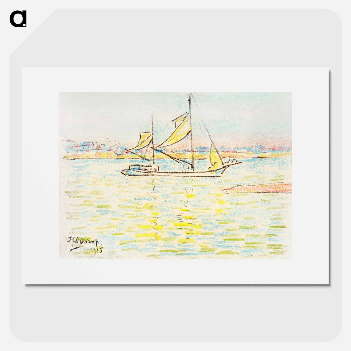Two–master on the Zeeland waters - Jan Toorop Poster.