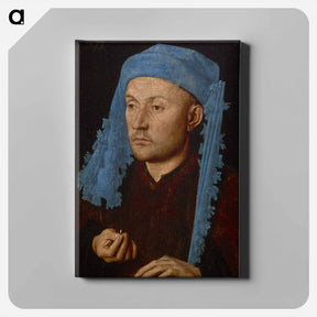 アートパネル-Man in a Blue Turban - ヤン ファン エイク Canvas.