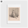 アートポストカード-Zittende kat, van achteren - ジャン ベルナール Postcard.