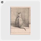 アートポストカード-Zittende kat, van achteren - ジャン ベルナール Postcard.