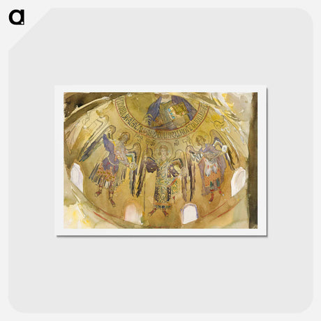アートポストカード-Angels, Mosaic, Palatine Chapel, Palermo - ジョン シンガー サージェント Postcard.