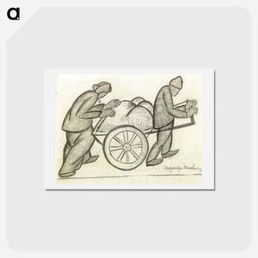 アートポストカード-Two and a pushcart - カジミール マレーヴィチ Postcard.