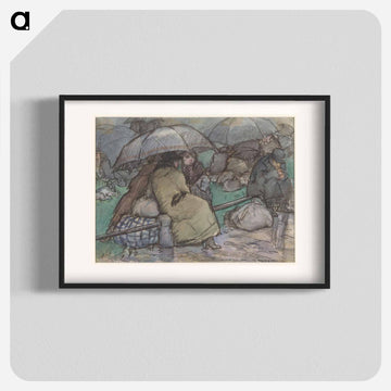 Vluchtelingen uit België te Roosendaal - Leo Gestel Poster.