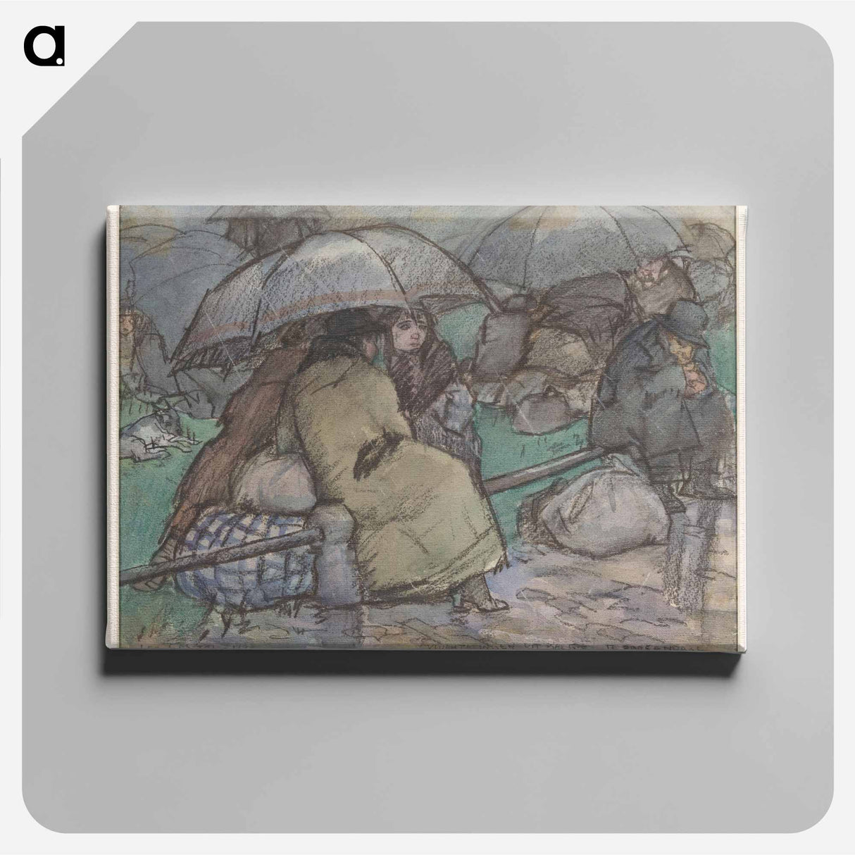 Vluchtelingen uit België te Roosendaal - レオ ゲステル Canvas.