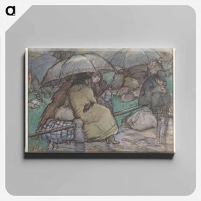 アートパネル-Vluchtelingen uit België te Roosendaal - レオ ヘステル Canvas.