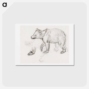 アートポストカード-A Bear Walking - レオナルド ダ ヴィンチ Postcard.