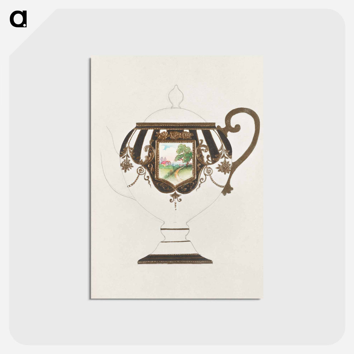 アートポストカード-Teapot Design
 - ノリタケ工場 Postcard.