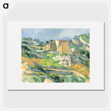 Houses in Provence: The Riaux Valley near L'Estaque - ポール セザンヌ Poster.