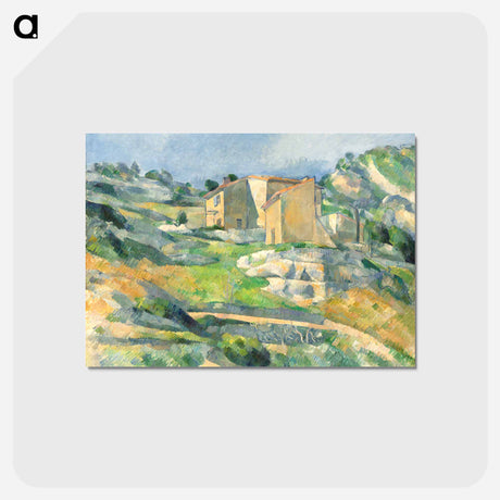 アートポストカード-Houses in Provence: The Riaux Valley near L'Estaque - ポール セザンヌ Postcard.