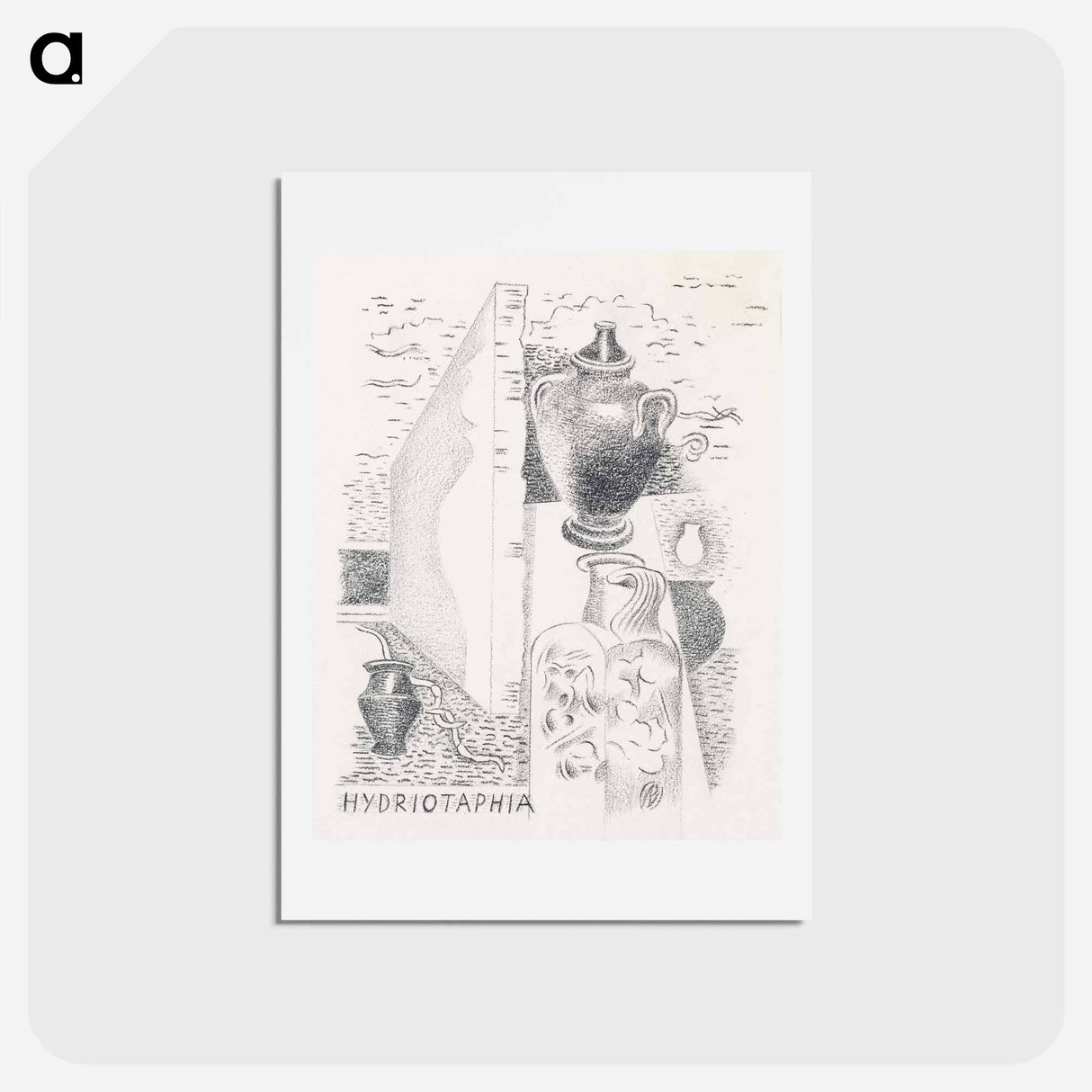 アートポストカード-Design for Urne Buriall–Hydriotaphia - ポール ナッシュ Postcard.