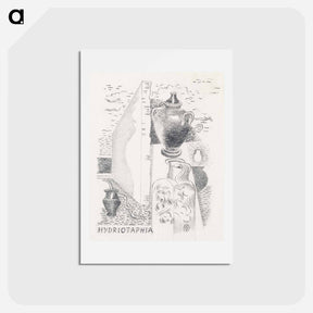 アートポストカード-Design for Urne Buriall–Hydriotaphia - ポール ナッシュ Postcard.