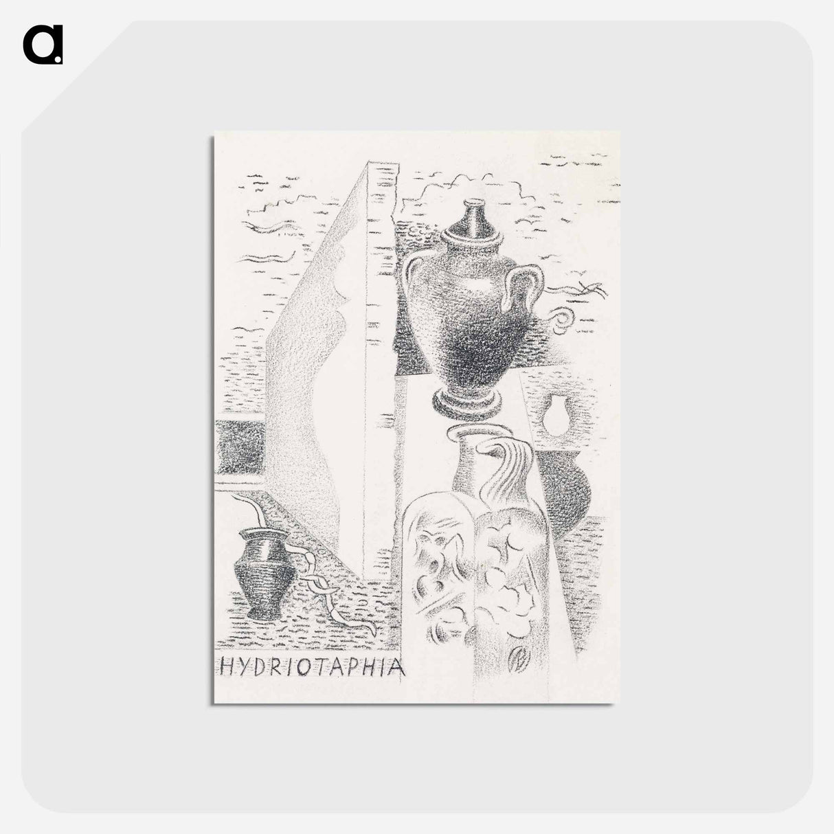 アートポストカード-Design for Urne Buriall–Hydriotaphia - ポール ナッシュ Postcard.