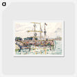 アートポストカード-Docks at Saint Malo - ポール シニャック Postcard.