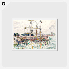 アートポストカード-Docks at Saint Malo - ポール シニャック Postcard.