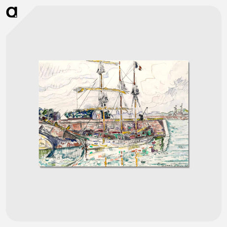 アートポストカード-Docks at Saint Malo - ポール シニャック Postcard.
