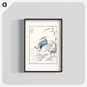 アートポスター-Night Heron and Little Egret
 - 鳥類図鑑 Poster.