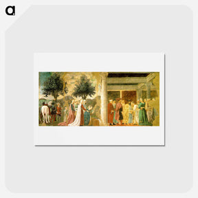アートポストカード-Procession of the Queen of Sheba and Meeting between the Queen of Sheba and King Solomon - ピエロ デラ フランチェスカ Postcard.