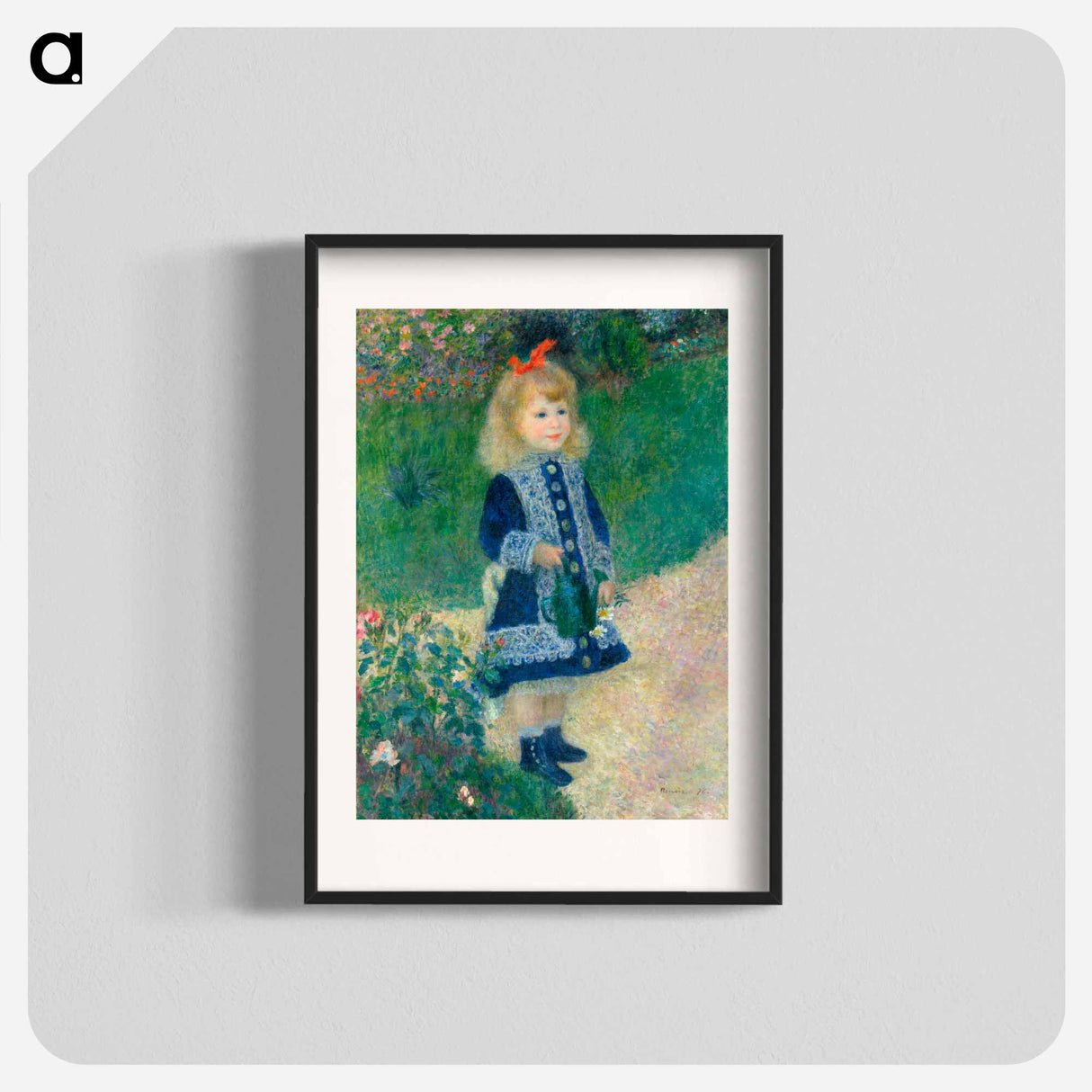 A Girl with a Watering Can - Pierre-Auguste Renoir Poster.