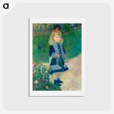 アートポストカード-A Girl with a Watering Can - ピエール オーギュスト ルノワール Postcard.