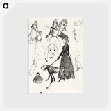 アートポストカード-Sketches of Bonnard, Ravageau, and Terrasse
 - ピエール ボナール Postcard.