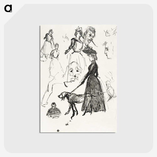 Sketches of Bonnard, Ravageau, and Terrasse
 - ピエール ボナール Postcard.