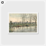 Amsterdam Skyline Viewed from the West - ピエト モンドリアン Postcard.