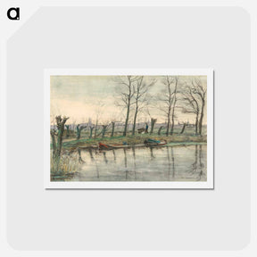 アートポストカード-Amsterdam Skyline Viewed from the West - ピエト モンドリアン Postcard.
