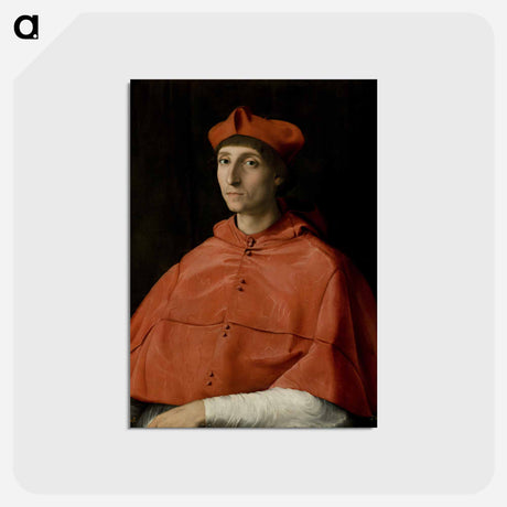 アートポストカード-Portrait of a Cardinal - ラファエロ サンティ Postcard.