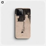 The Artist Drawing from a Model - Rembrandt van Rijn Phone Case.
