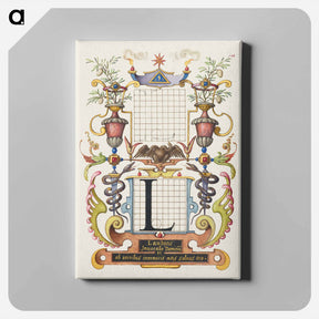 アートパネル-Guide for Constructing the Letter L from Mira Calligraphiae Monumenta
 - 書道のお手本 Canvas.